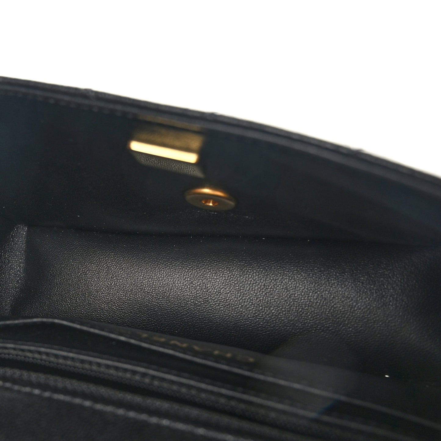 Lambskin Quilted Mini Strass On Top Flap Black