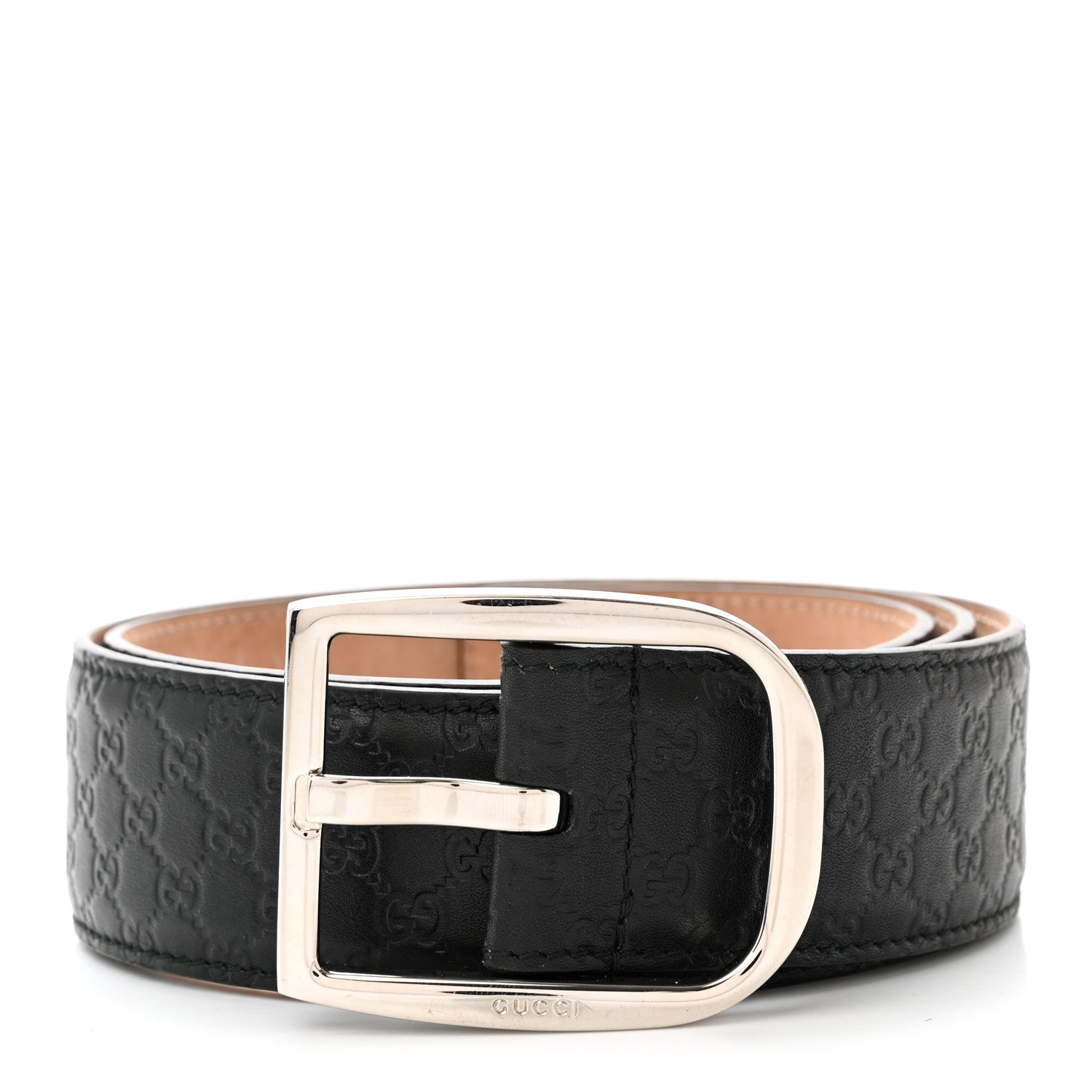 Gucci Soft Microguccissima 40mm Belt 80 32 Black 1 of 6