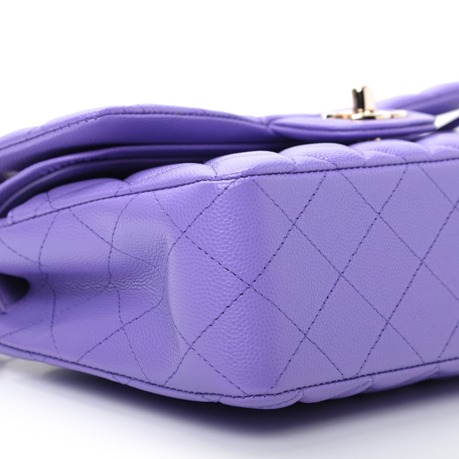 Chanel Caviar Quilted Small Double Flap Purple 6 of 10