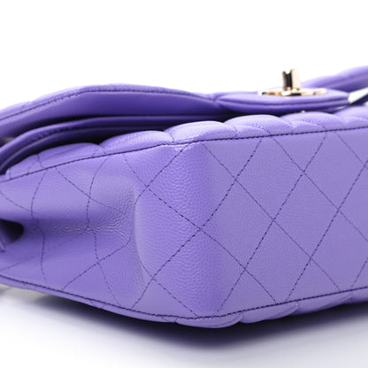 Chanel Caviar Quilted Small Double Flap Purple 6 of 10
