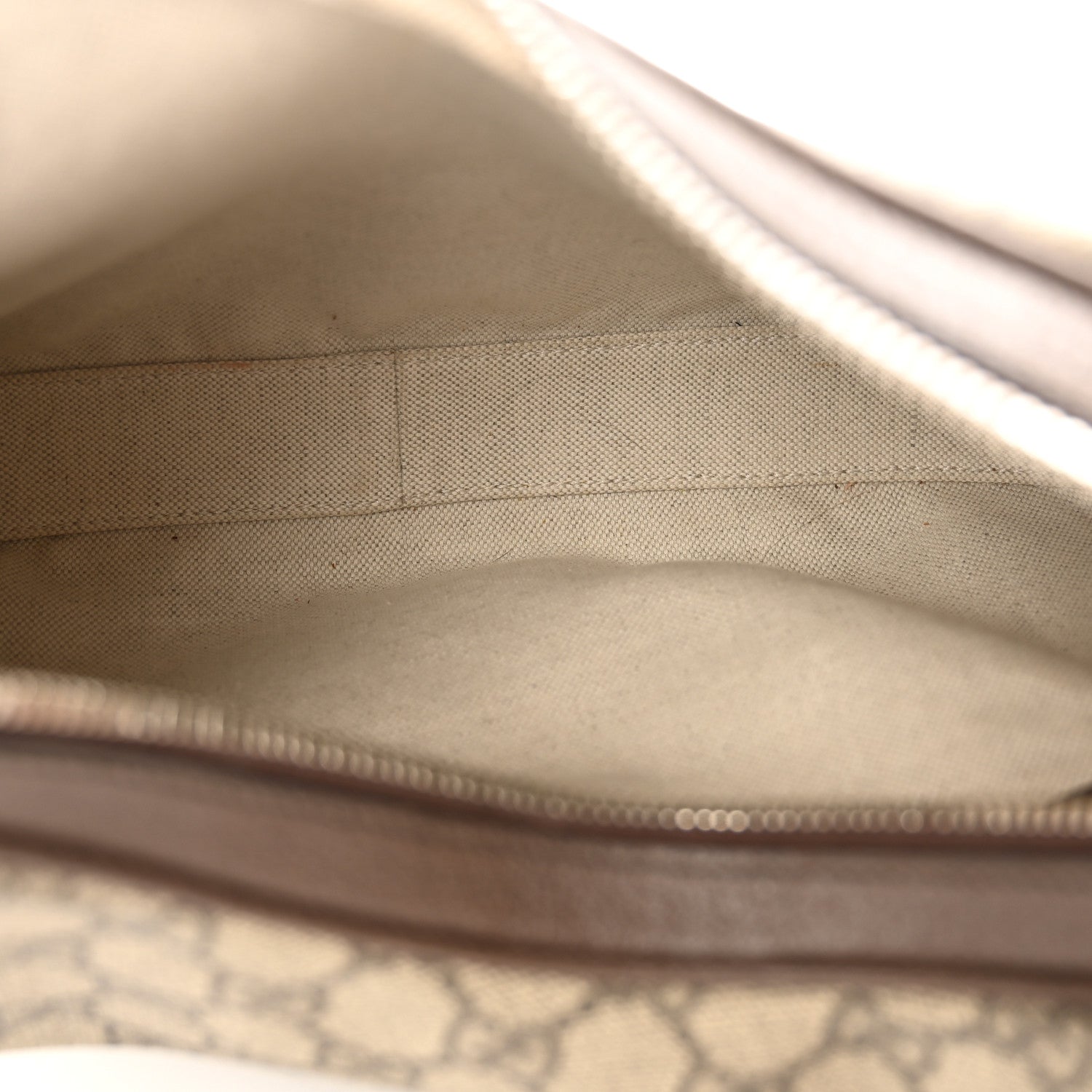 Gucci GG Supreme Monogram Textured Calfskin Web Large Attache Shoulder Bag Beige Ebony New Acero 5 of 12