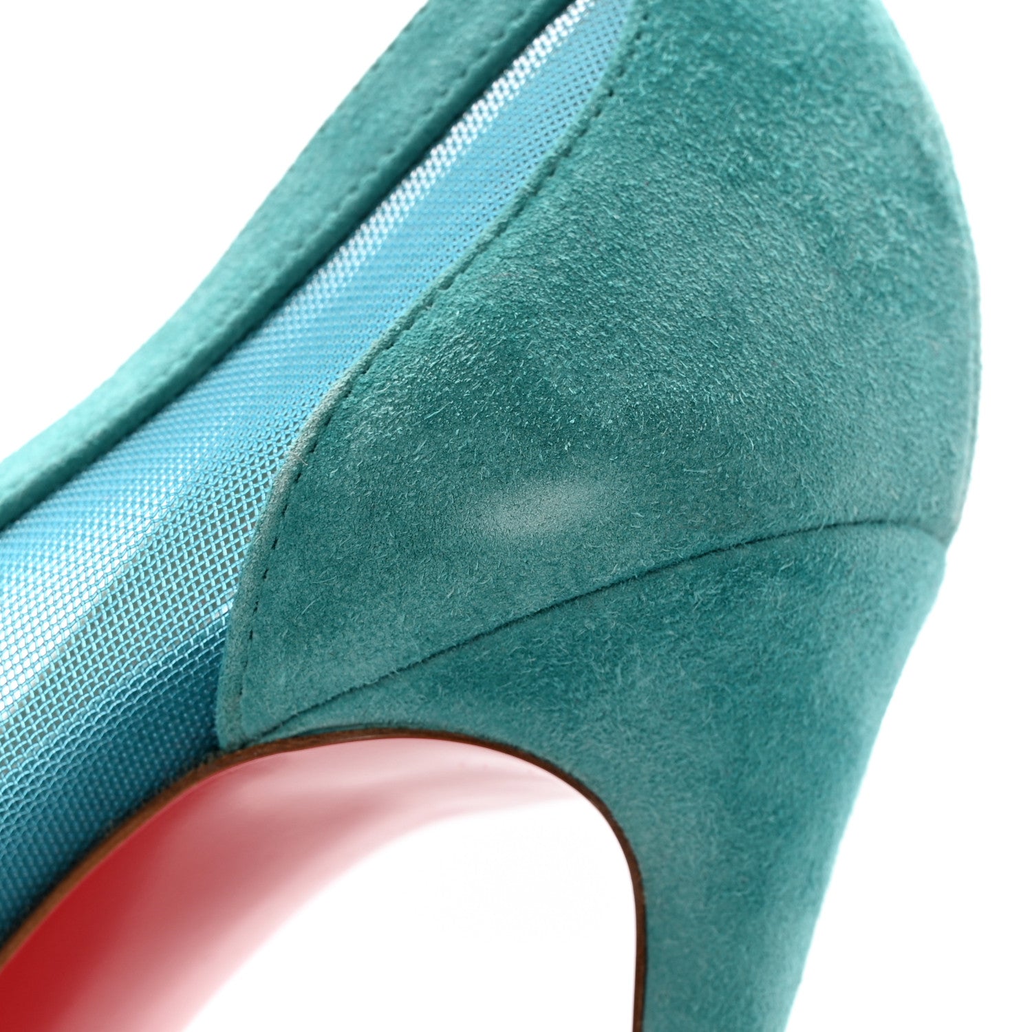 Christian Louboutin Veau Velours Rete Galativi 100 Pumps 38 Noumea 9 of 9