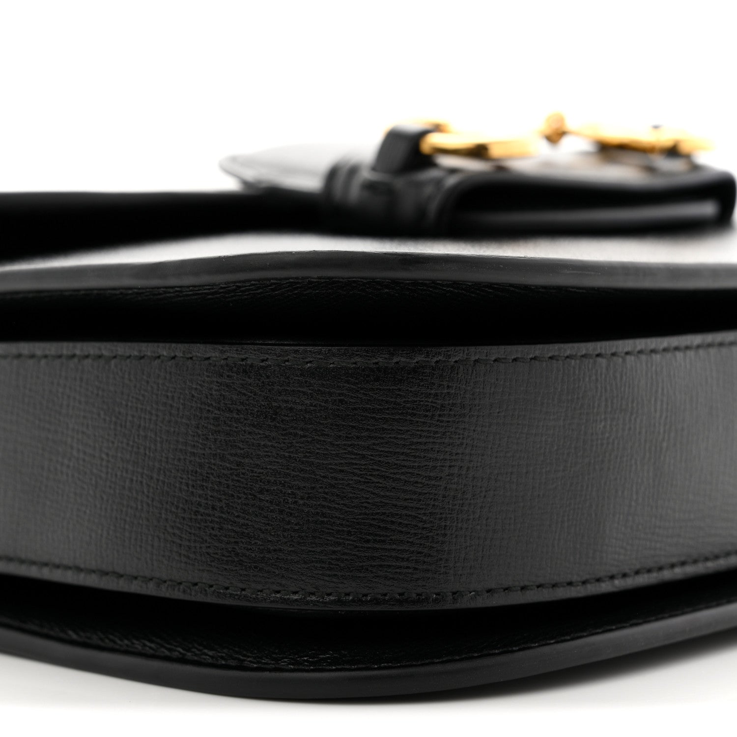 Gucci Azalea Calfskin Horsebit 1955 Shoulder Bag Black 9 of 10