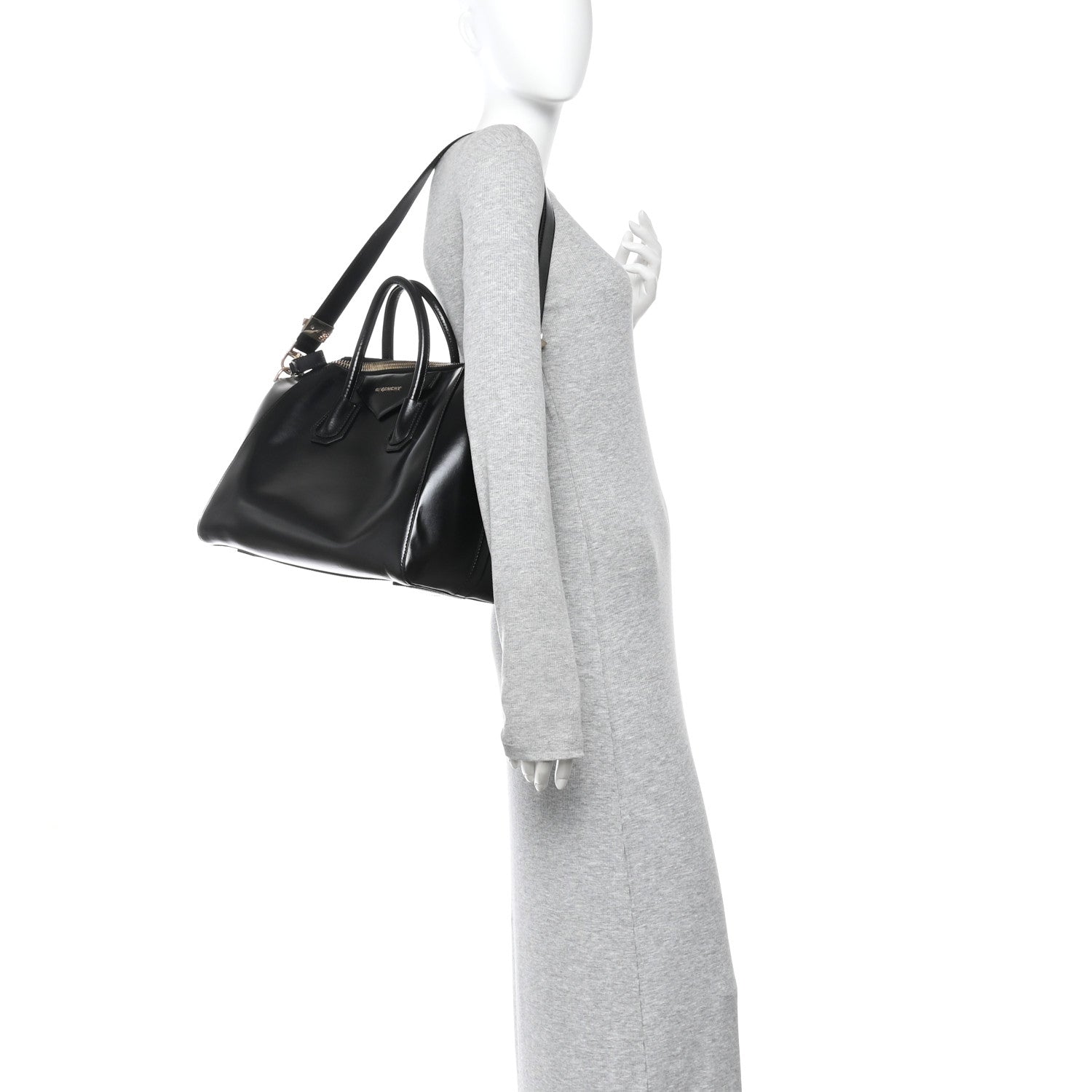 Givenchy Shiny Lord Calfskin Medium Antigona Black 2 of 9