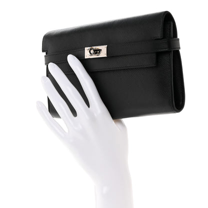 Hermes Epsom Kelly Longue Wallet Black 2 of 9