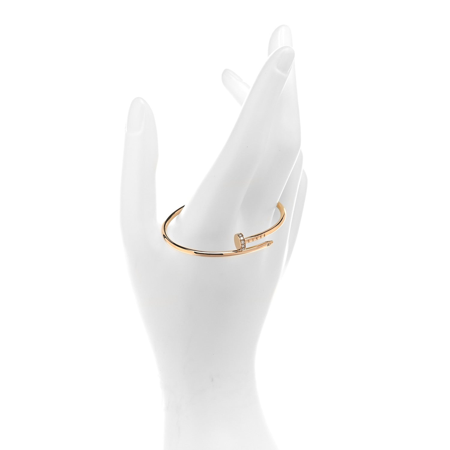 Cartier 18K Yellow Gold Diamond Small Juste Un Clou Bracelet 15 2 of 6