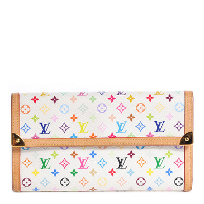 Louis Vuitton Monogram Multicolor Porte Tresor International Wallet White 1 of 8