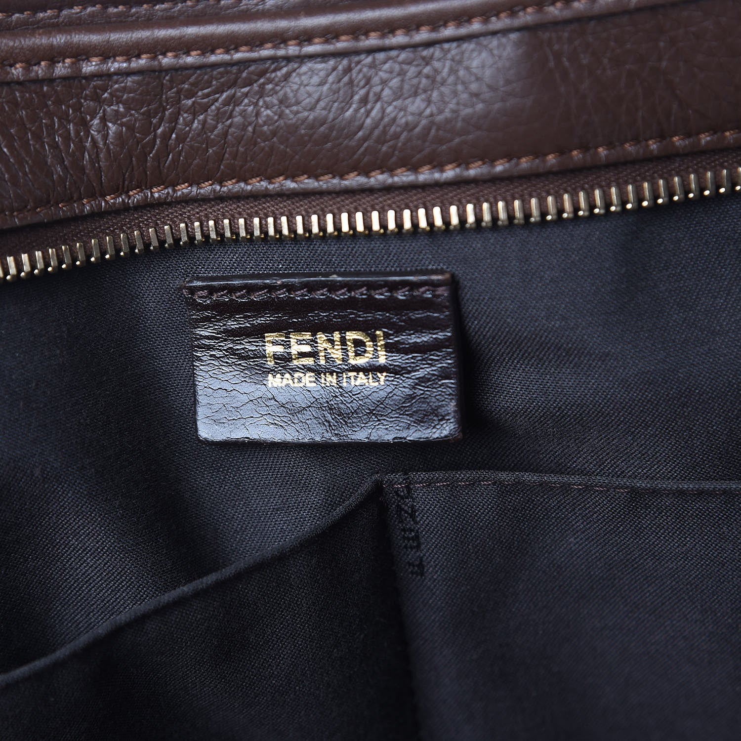 Fendi Zucca Vitello Artic Grande Shopping Tote Tobacco Castagna 6 of 11