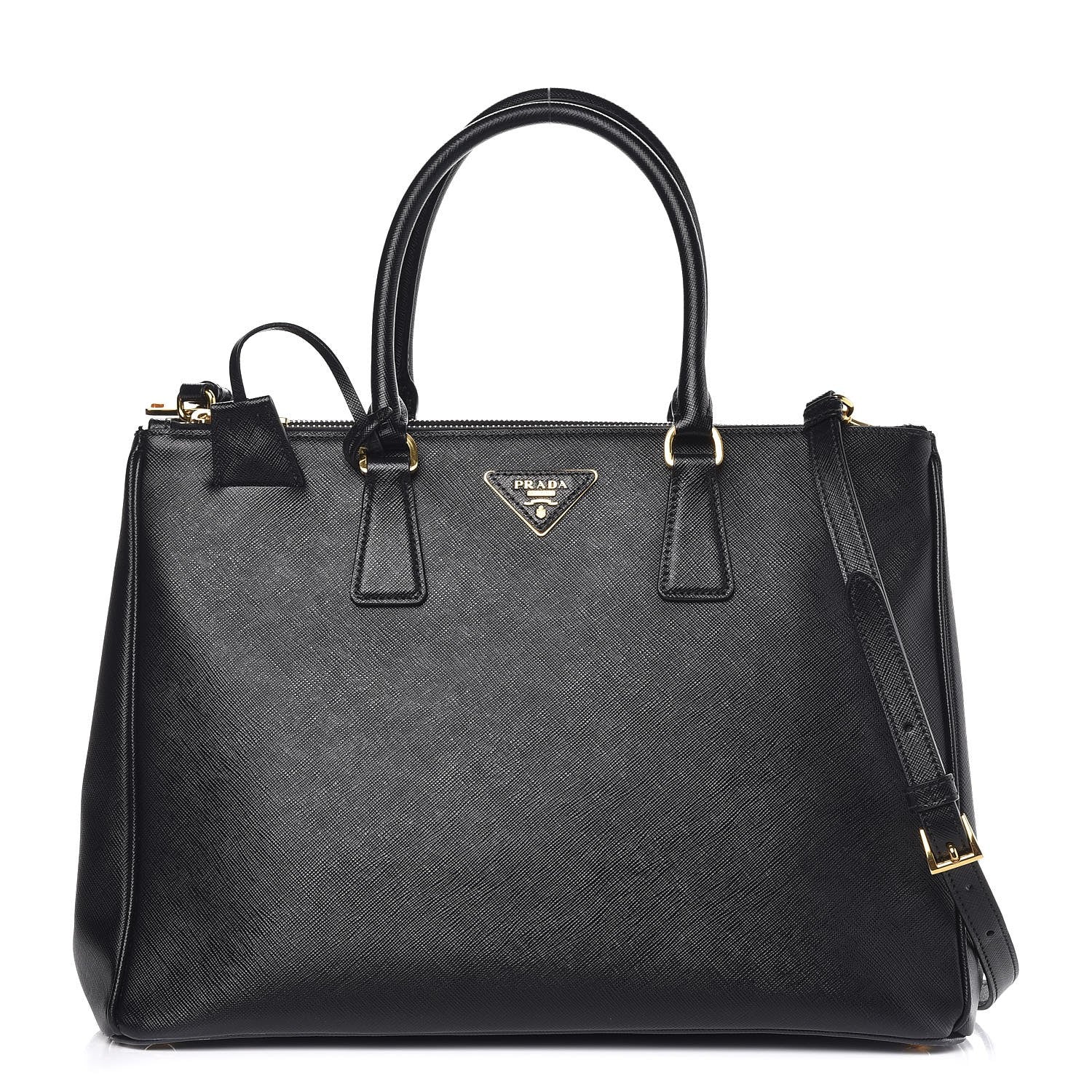 Prada Saffiano Large Galleria Double Zip Tote Black 1 of 15