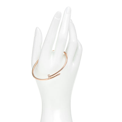 Cartier 18K Pink Gold Diamond Small Juste Un Clou Bracelet 17 2 of 5