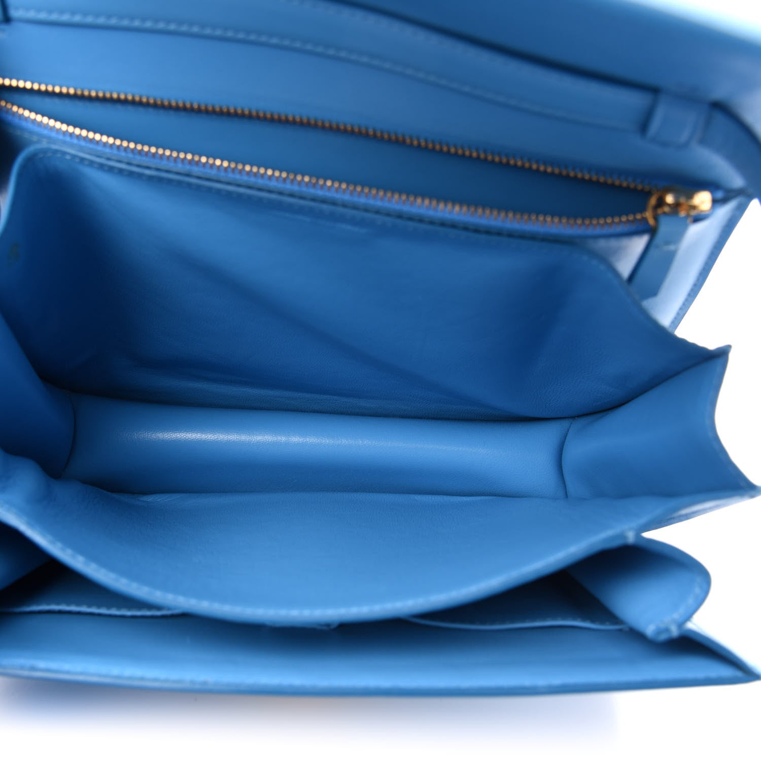Celine Box Calfskin Medium Classic Box Flap Bag Blue 5 of 12