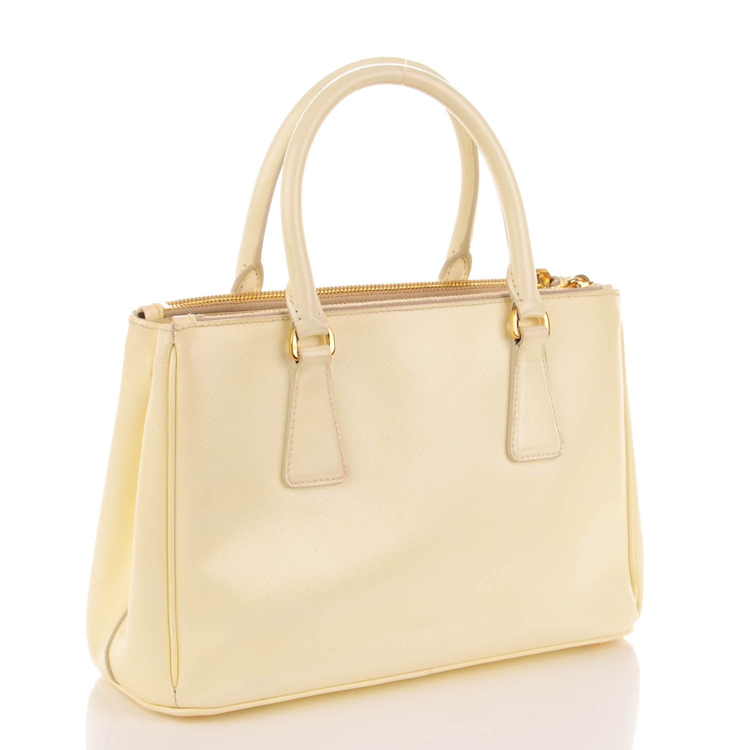 Prada Saffiano Vernice Mini Galleria Double Zip Tote Bianco 3 of 8