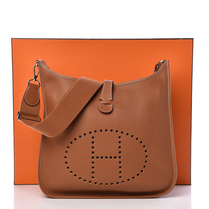 Hermes Taurillon Clemence Evelyne III GM Gold 11 of 11