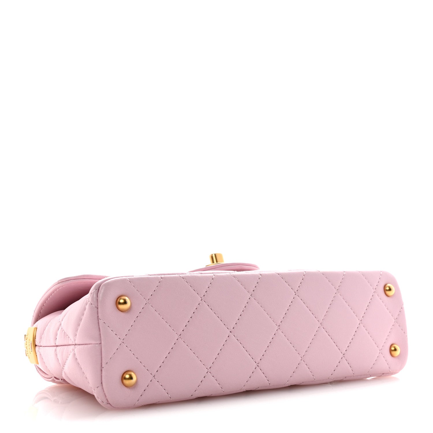 Chanel Lambskin Quilted Mini Flap Top Handle Bag Light Pink 4 of 11