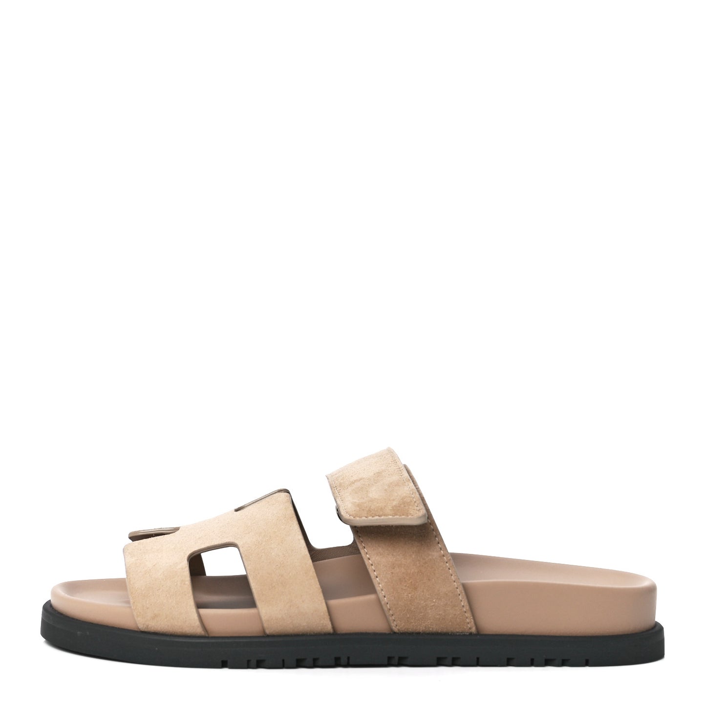 Suede Goatskin Womens Chypre Sandals 36 Beige Argile