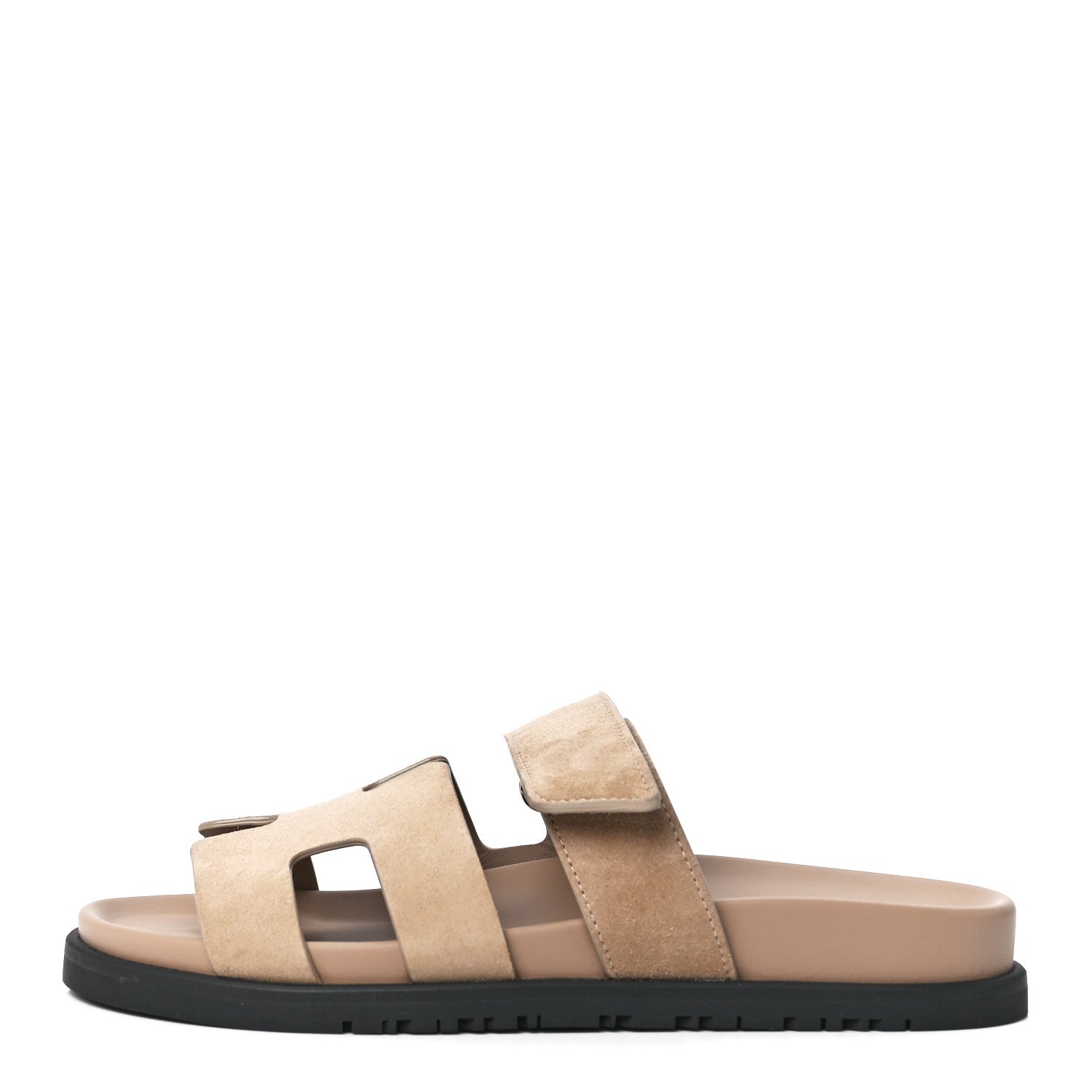 Hermes Suede Goatskin Womens Chypre Sandals 36 Beige Argile 1 of 9