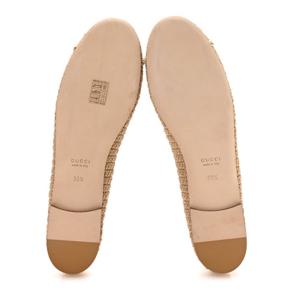 Gucci Cotton Crochet GG Ballet Flats 39.5 Ecru Sandstorm 6 of 8