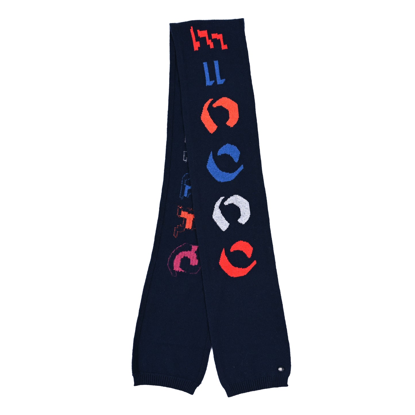 Cashmere Gabrielle Coco Scarf Navy Multicolor