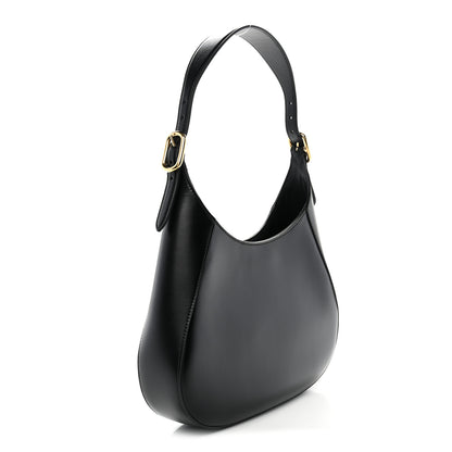 Prada Brushed Calfskin Cleo Adjustable Strap Shoulder Bag Black 3 of 11