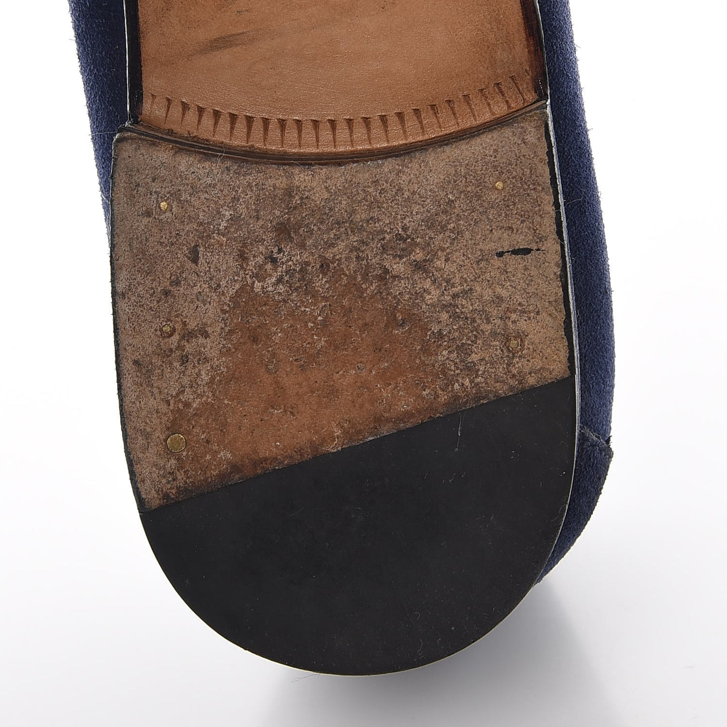 Suede Mens Horsebit Loafers 8.5 Blue Beige