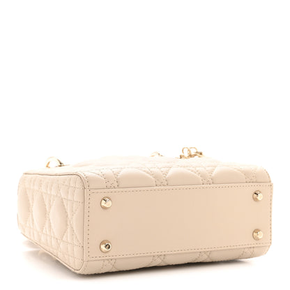 Christian Dior Lambskin Cannage Mini Lady Dior Sand 4 of 14