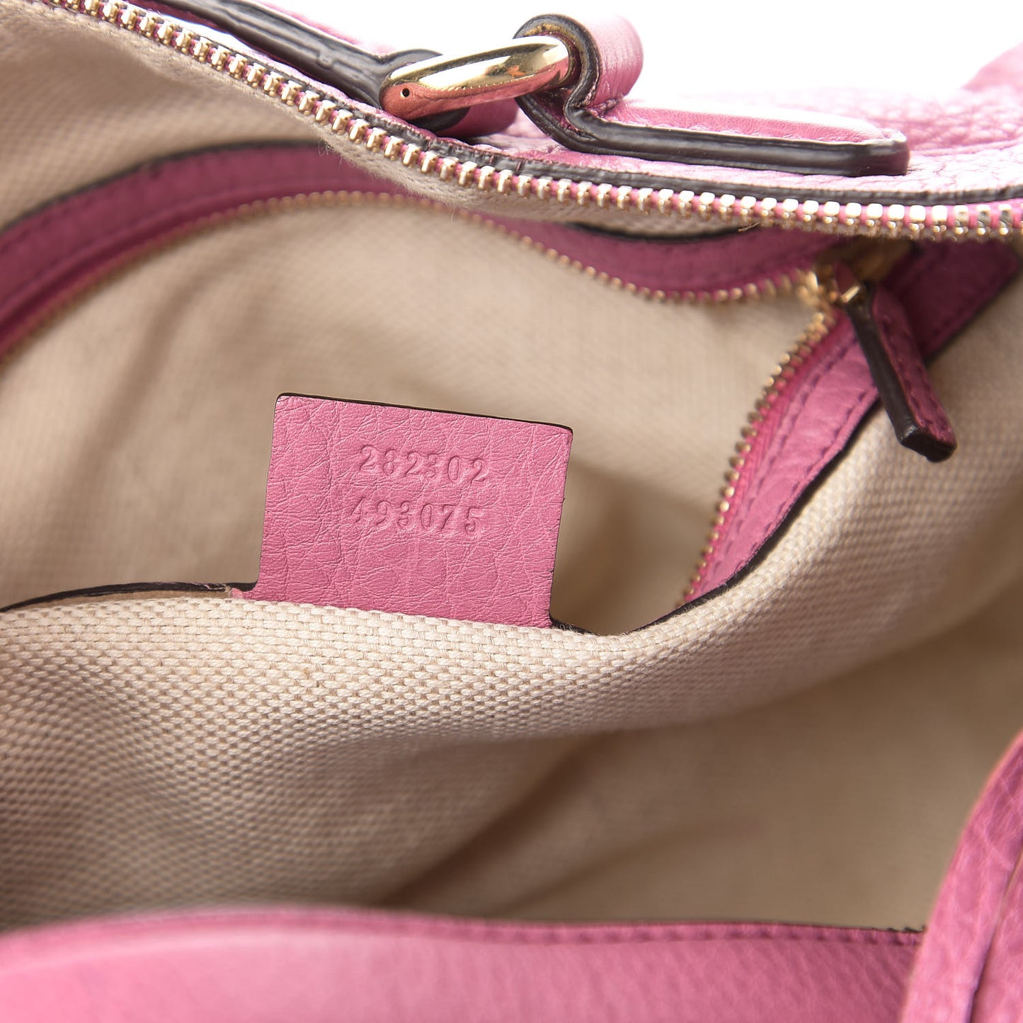 Pebbled Calfskin Medium Soho Boston Fresia Rose
