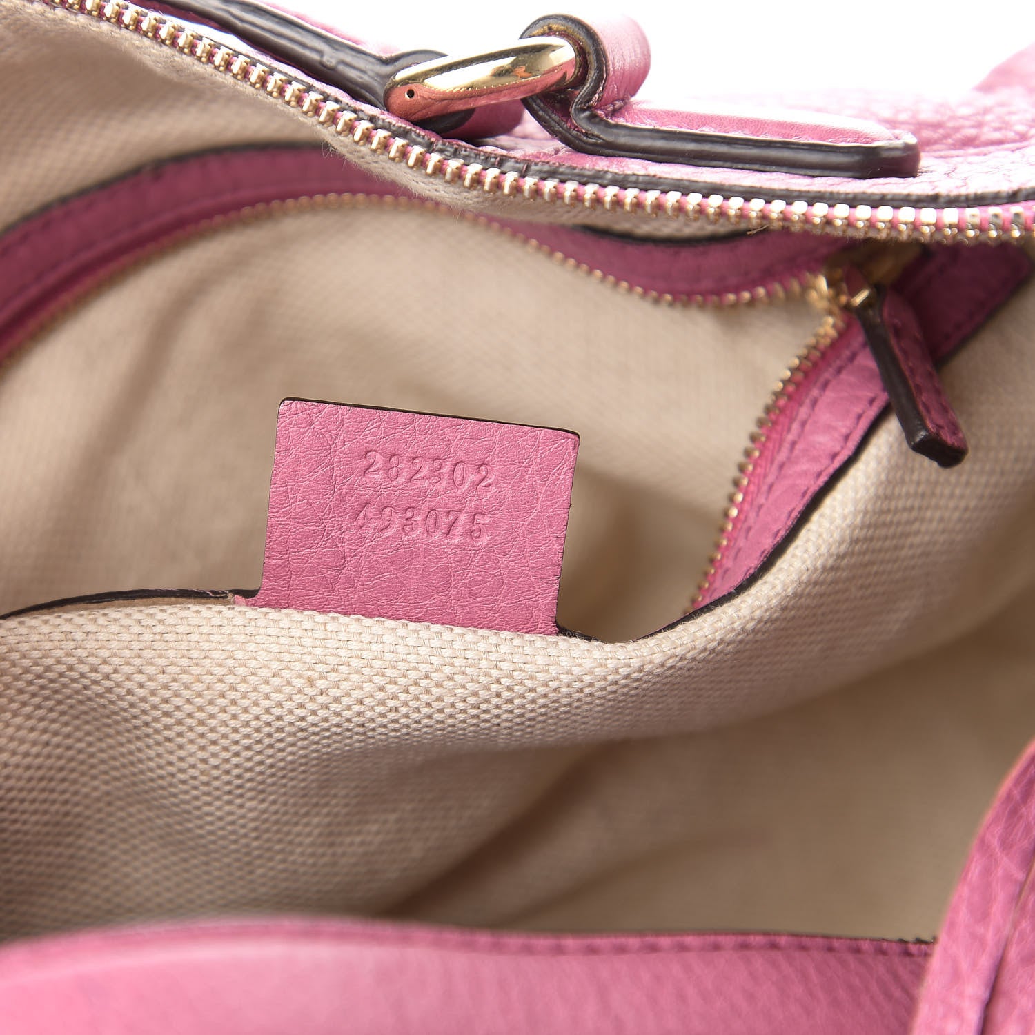 Gucci Pebbled Calfskin Medium Soho Boston Fresia Rose 7 of 10