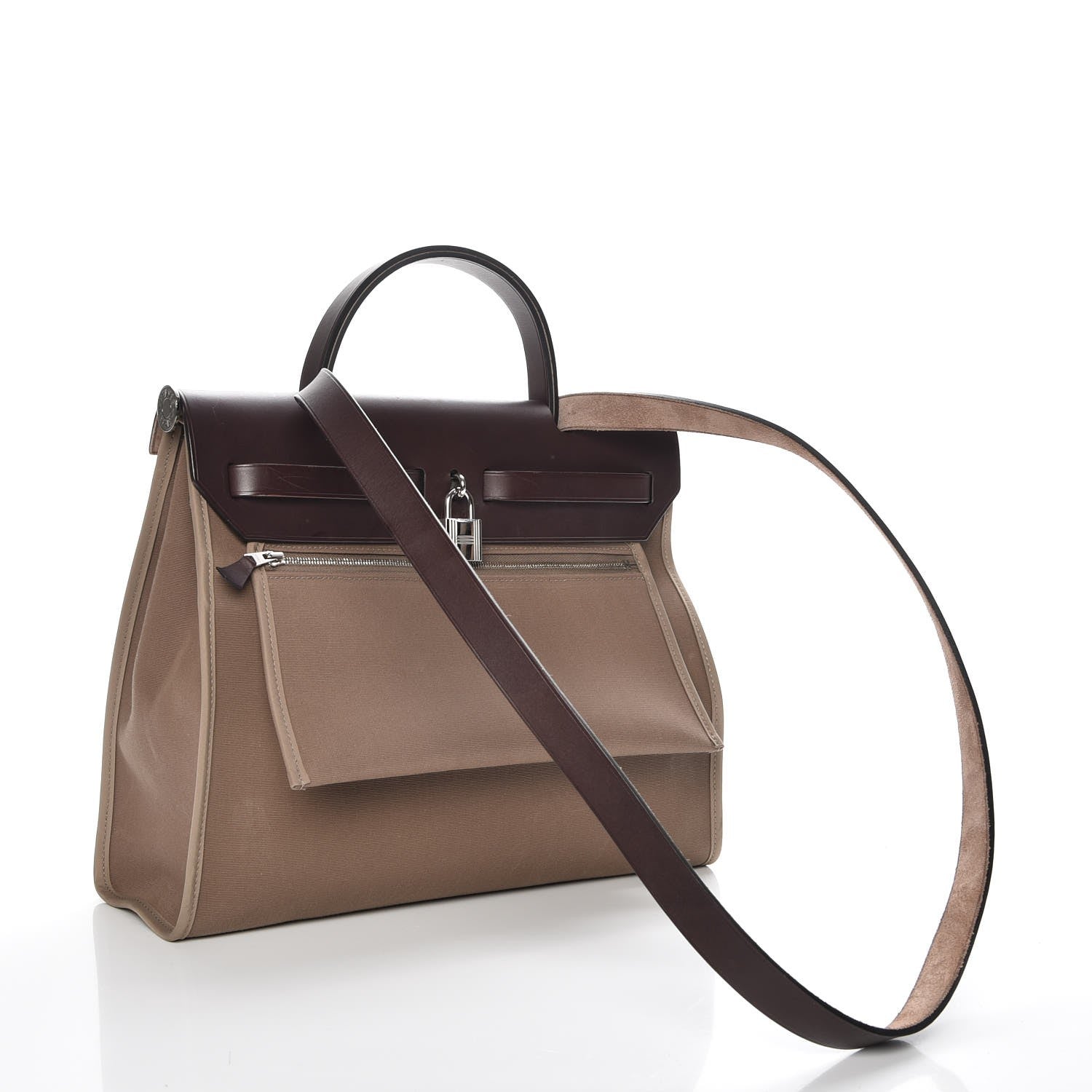 Hermes Vache Hunter Toile Herbag Zip 31 PM Etoupe Ebene 5 of 10