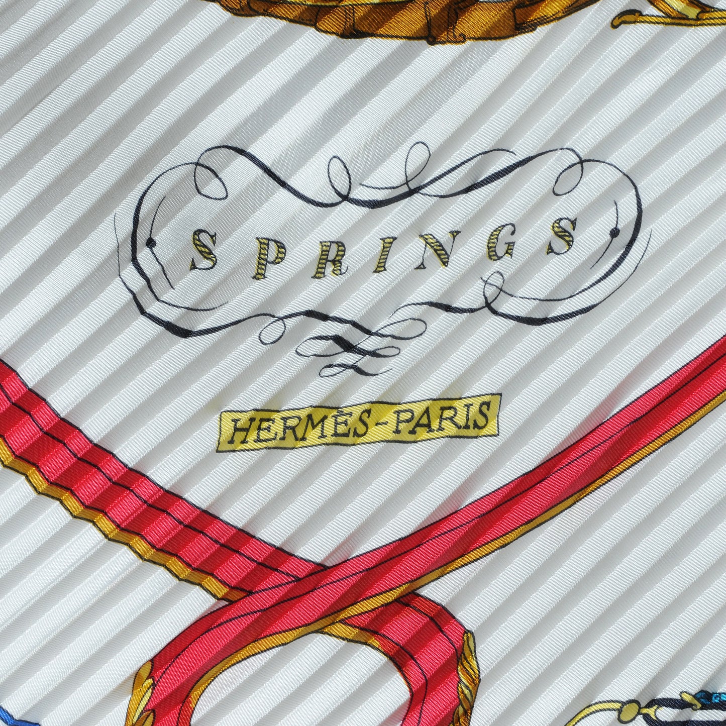 Silk Plisse Springs Scarf 90
