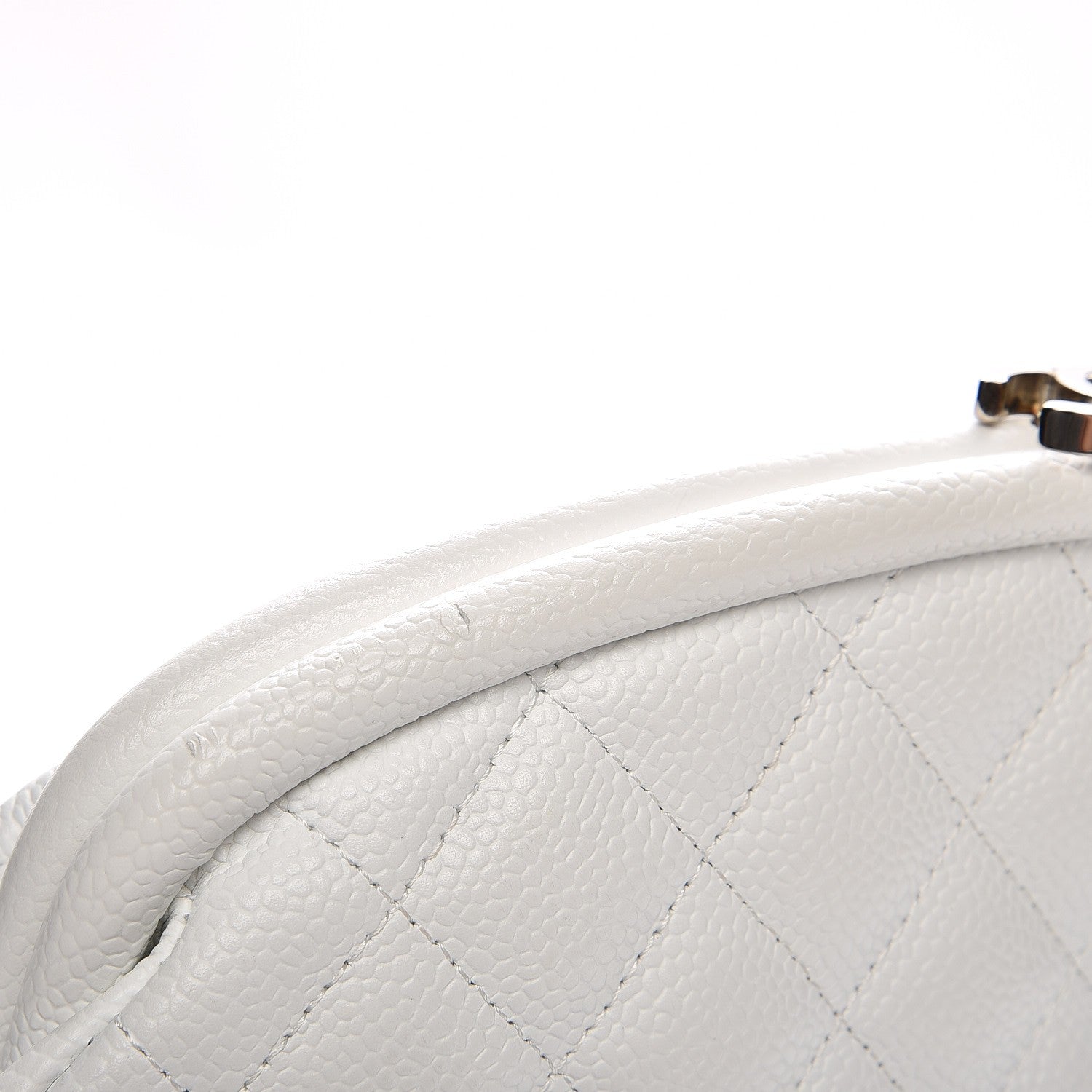 Chanel Caviar Quilted Timeless Clutch White 10 of 10