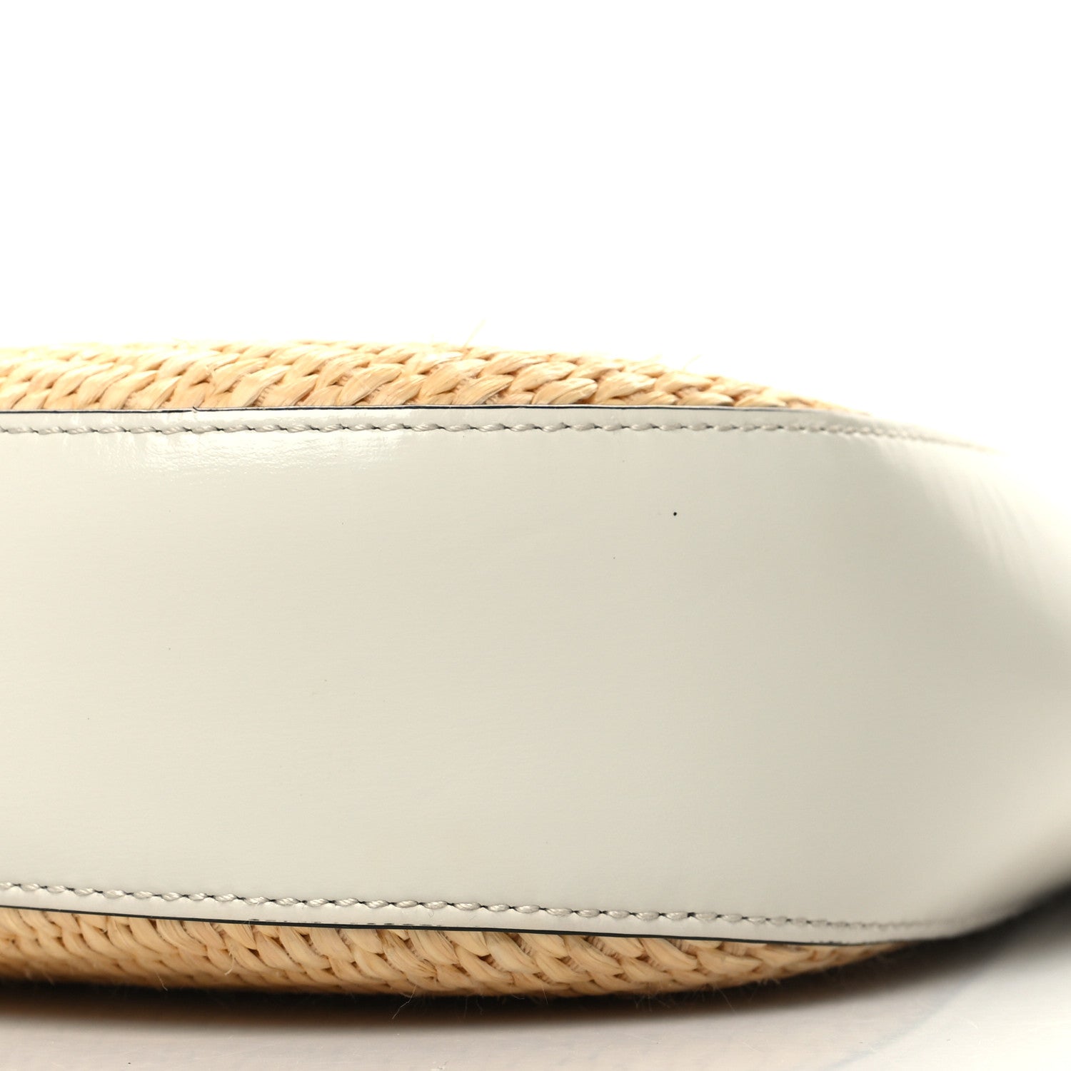 Prada Paglia Spazzolato Shoulder Bag Naturale White 9 of 11