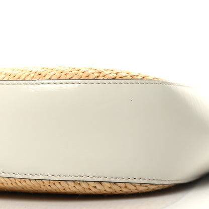 Prada Paglia Spazzolato Shoulder Bag Naturale White 9 of 11