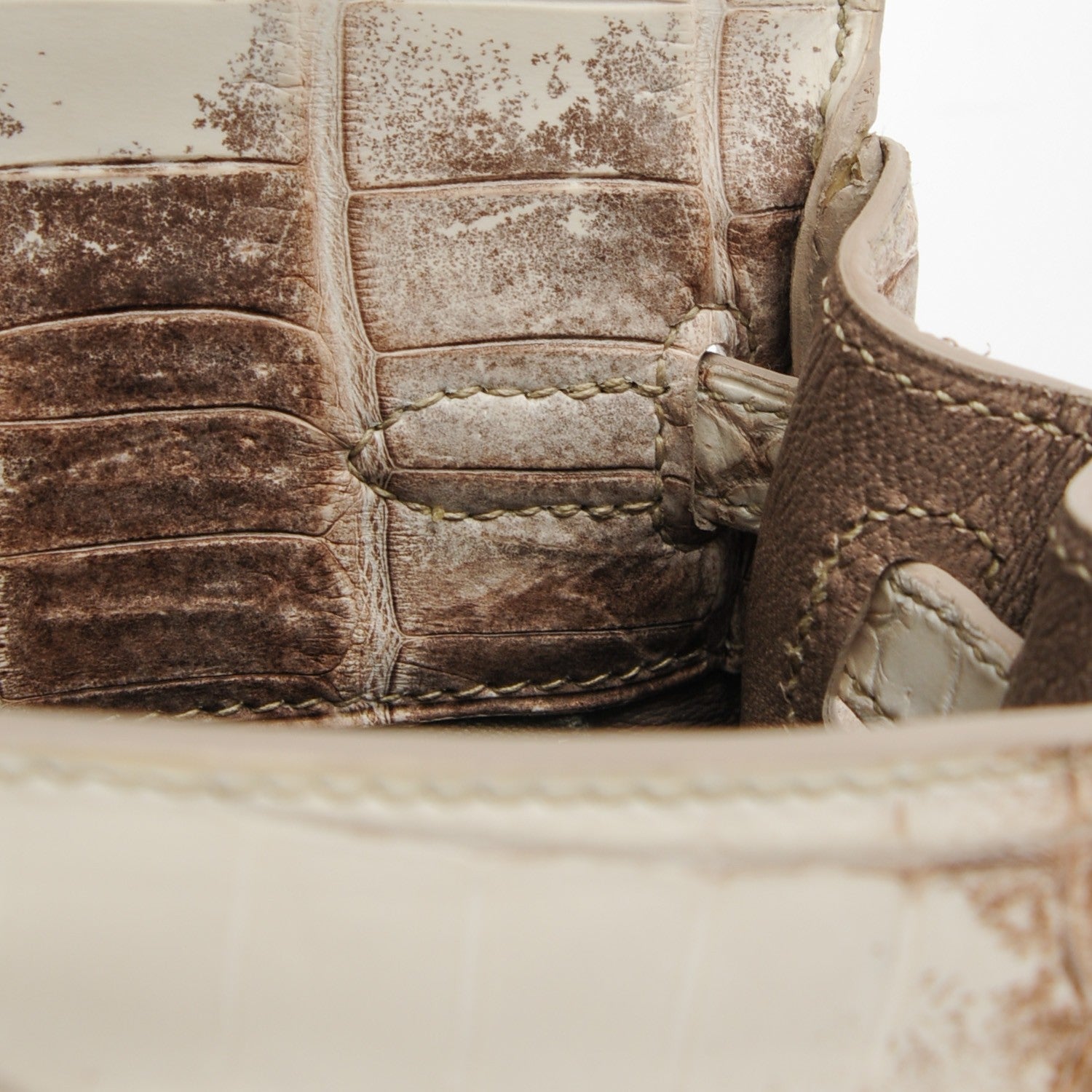 Hermes Matte Niloticus Crocodile Himalaya Kelly Retourne 25 White 28 of 32