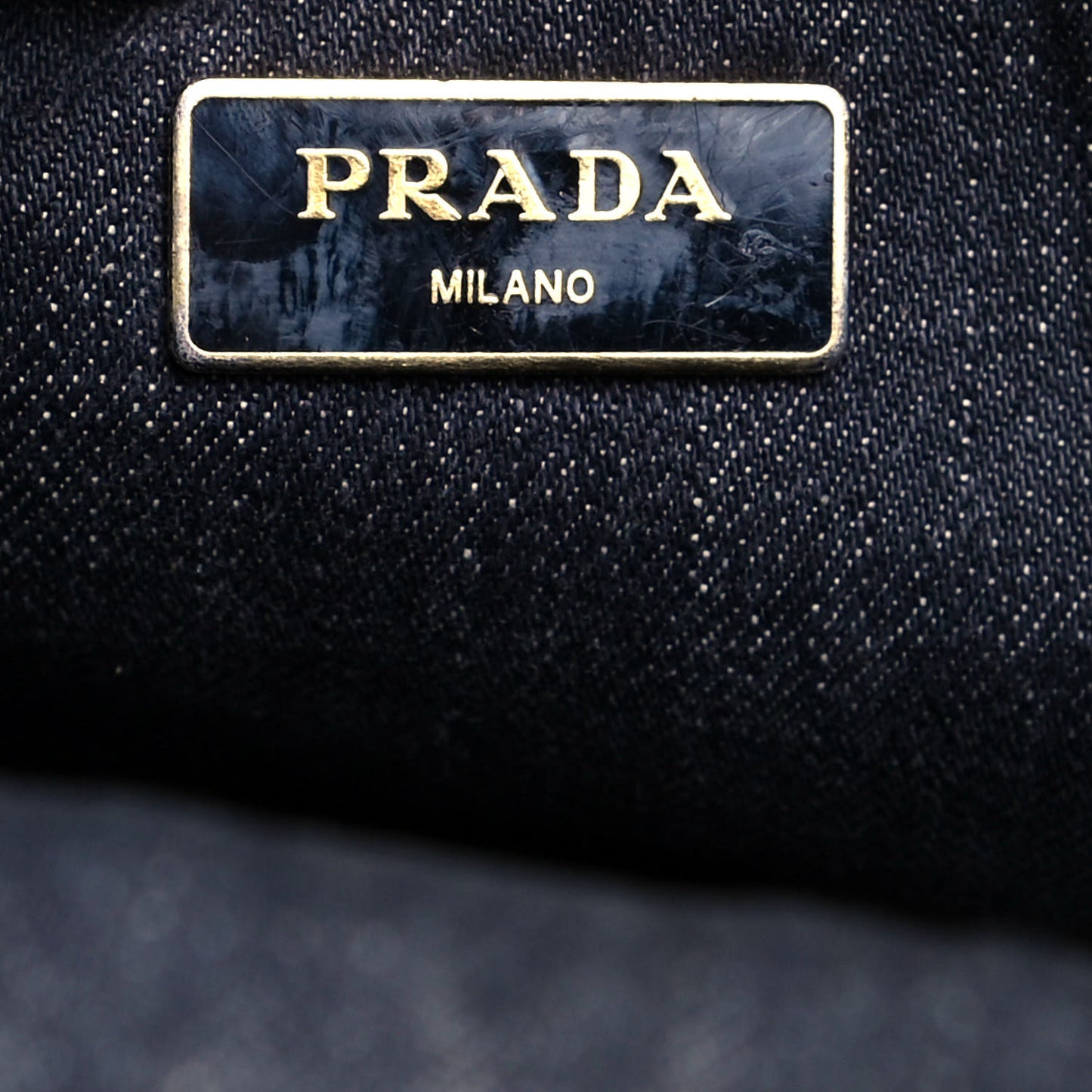 Denim Small Logo Tote Black