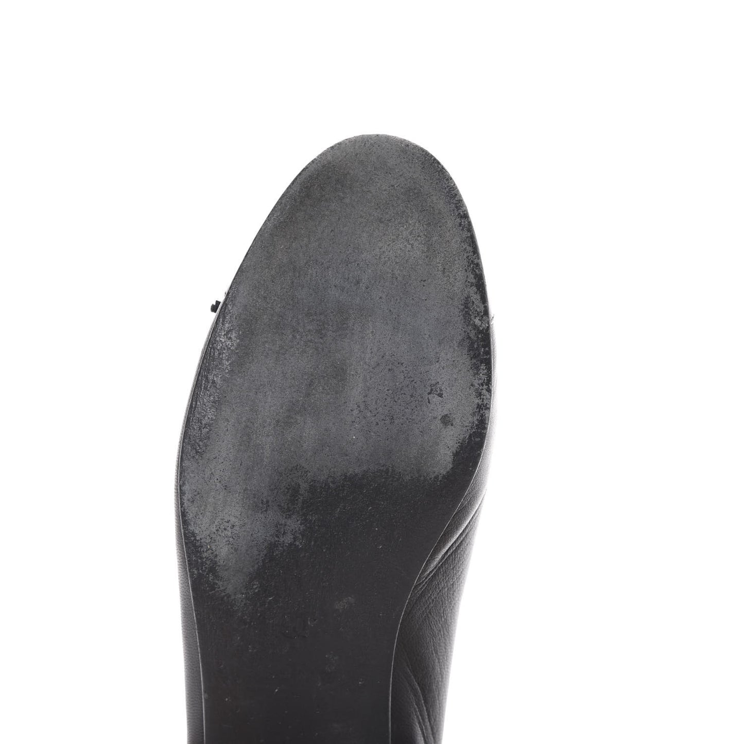 Lambskin Patent Cap Toe Ballerina Flats 37.5 Black