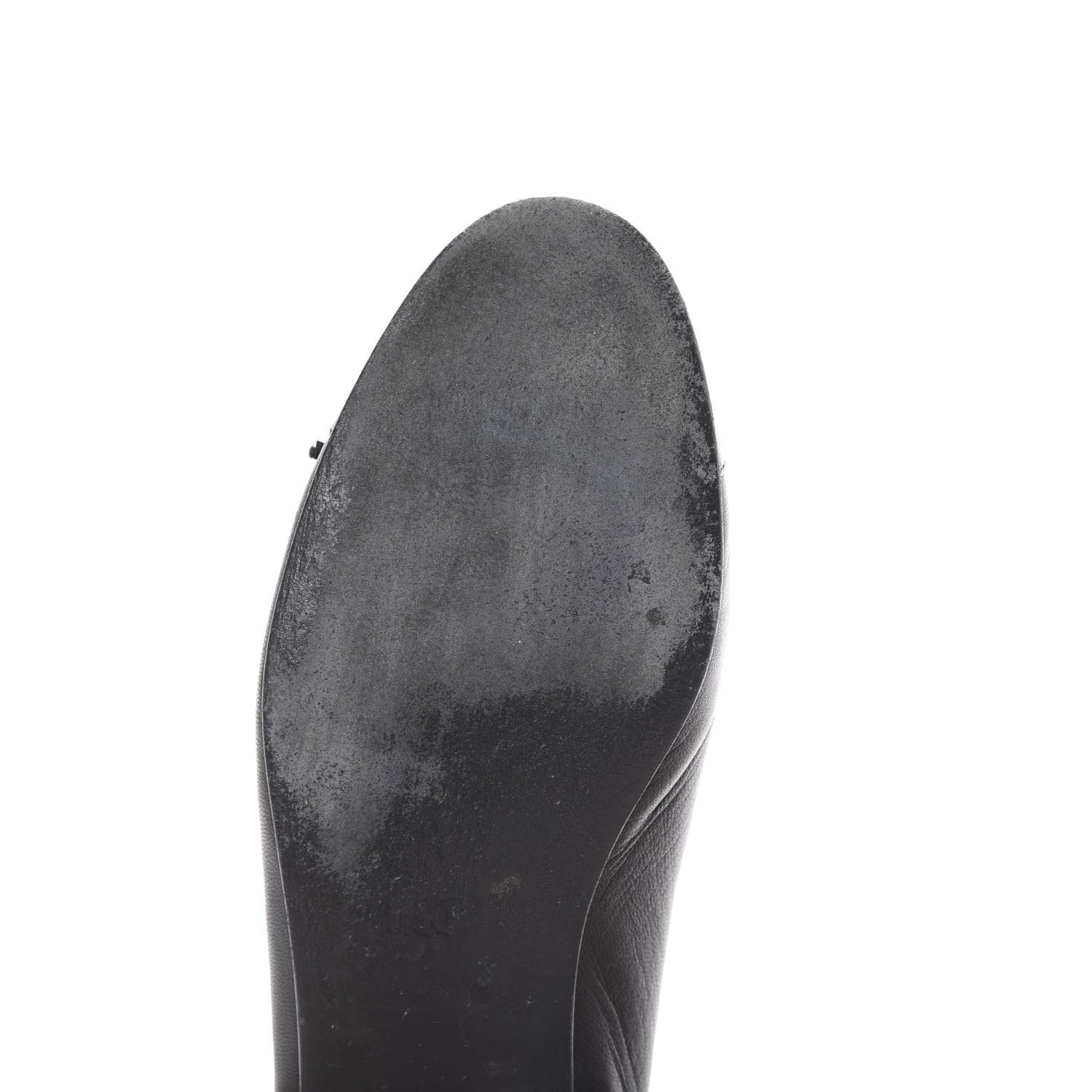 Chanel Lambskin Patent Cap Toe Ballerina Flats 37.5 Black 11 of 20