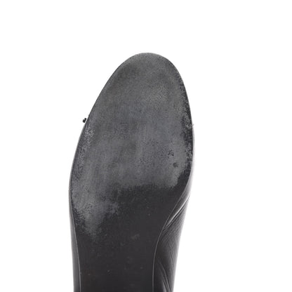Chanel Lambskin Patent Cap Toe Ballerina Flats 37.5 Black 11 of 20