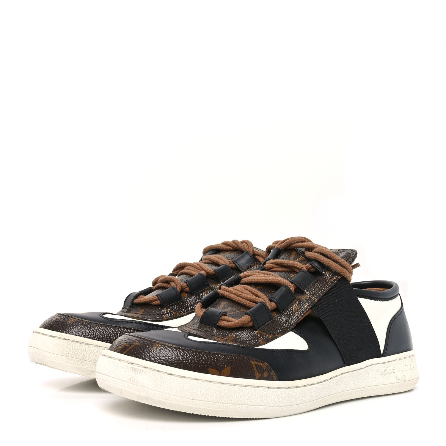 Louis Vuitton Monogram Calfskin Lous Sneakers 39 Black 4 of 8