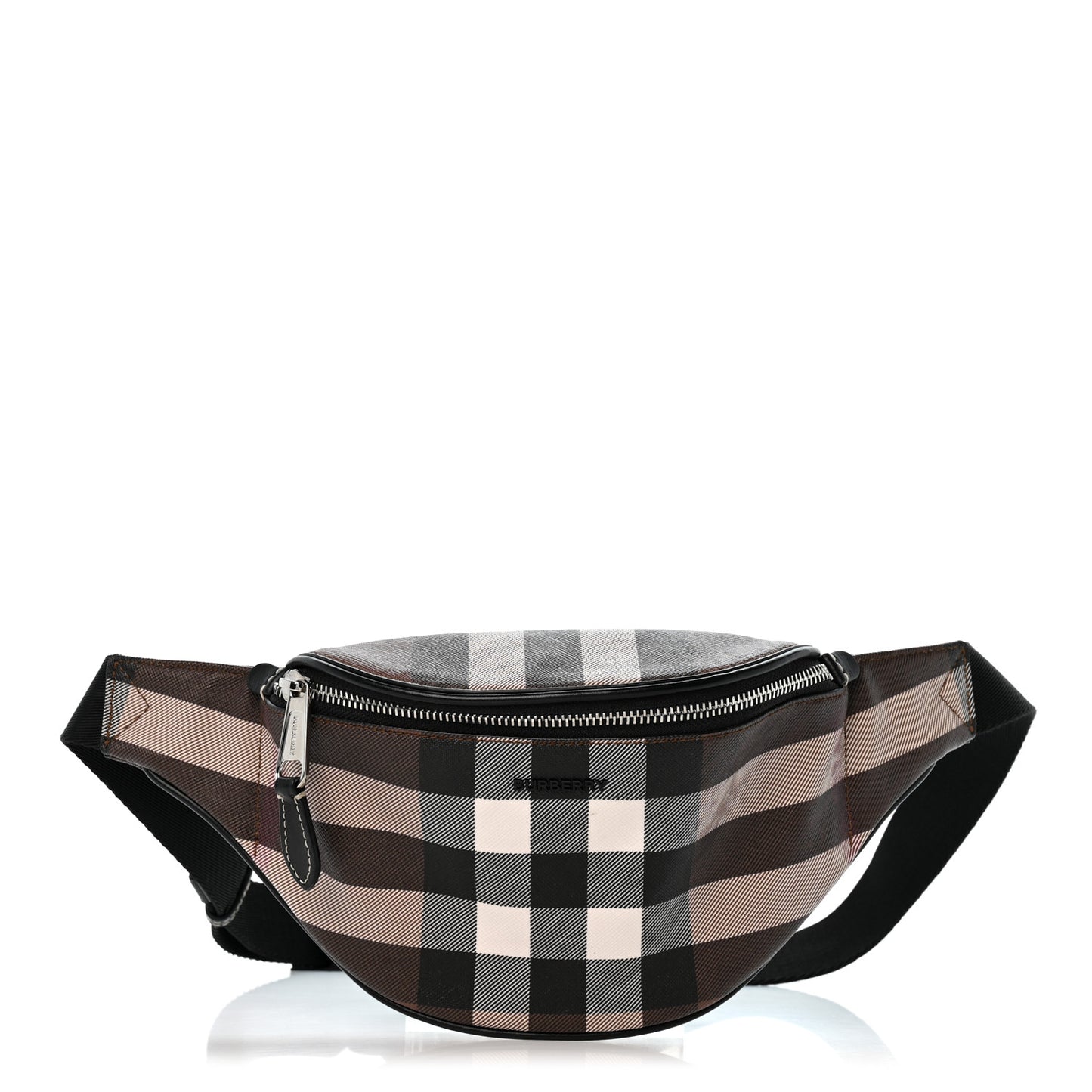 E-canvas Check Cason Bum Bag Dark Birch Brown