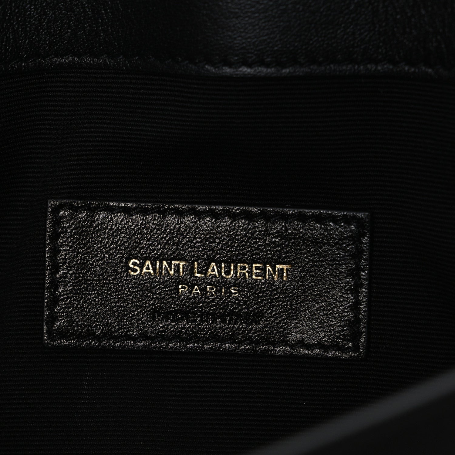 Saint Laurent Canvas Striped Uptown Pouch Beige Black 6 of 7