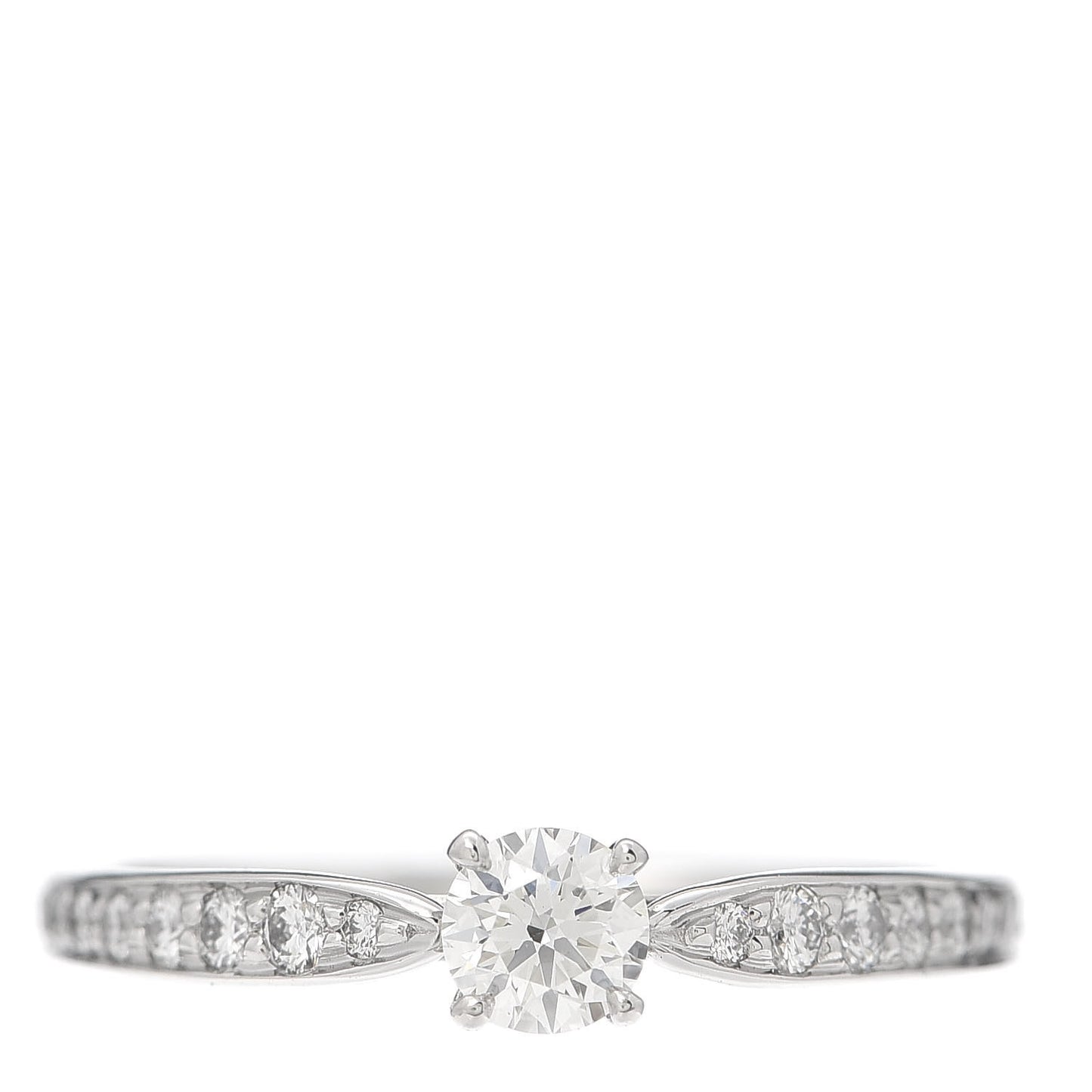 Platinum Diamond .24ct Round Brilliant Harmony Engagement Ring 52 6