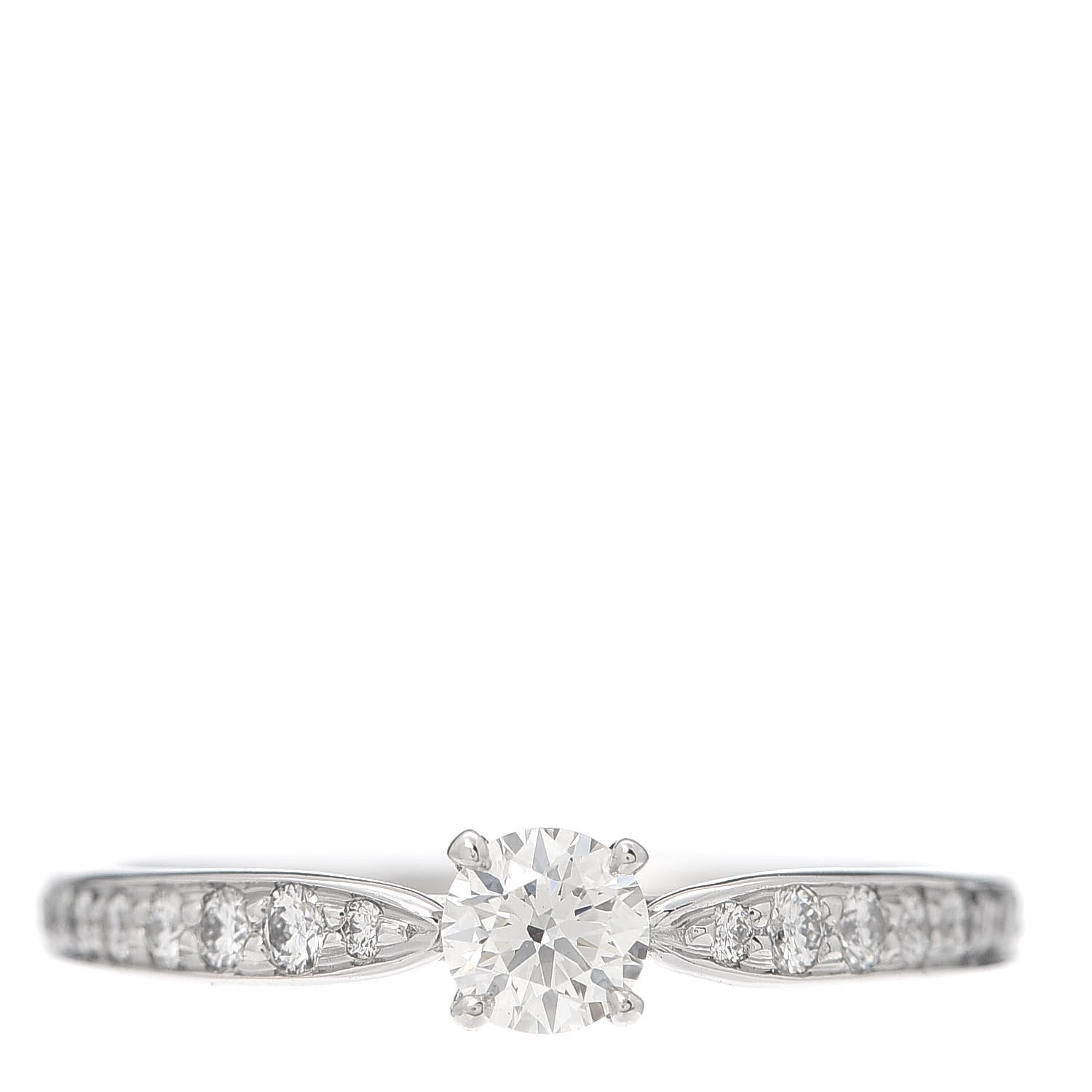 Tiffany Platinum Diamond .24ct Round Brilliant Harmony Engagement Ring 52 6 1 of 7