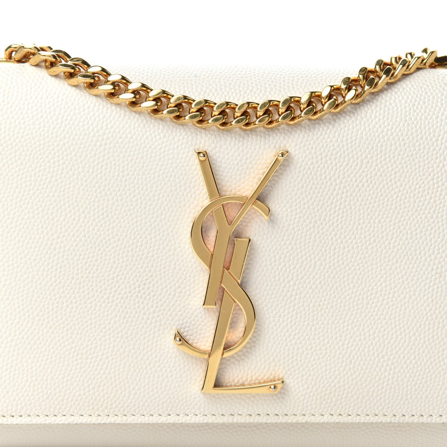 Grain De Poudre Small Monogram Kate Satchel Blanc Vintage