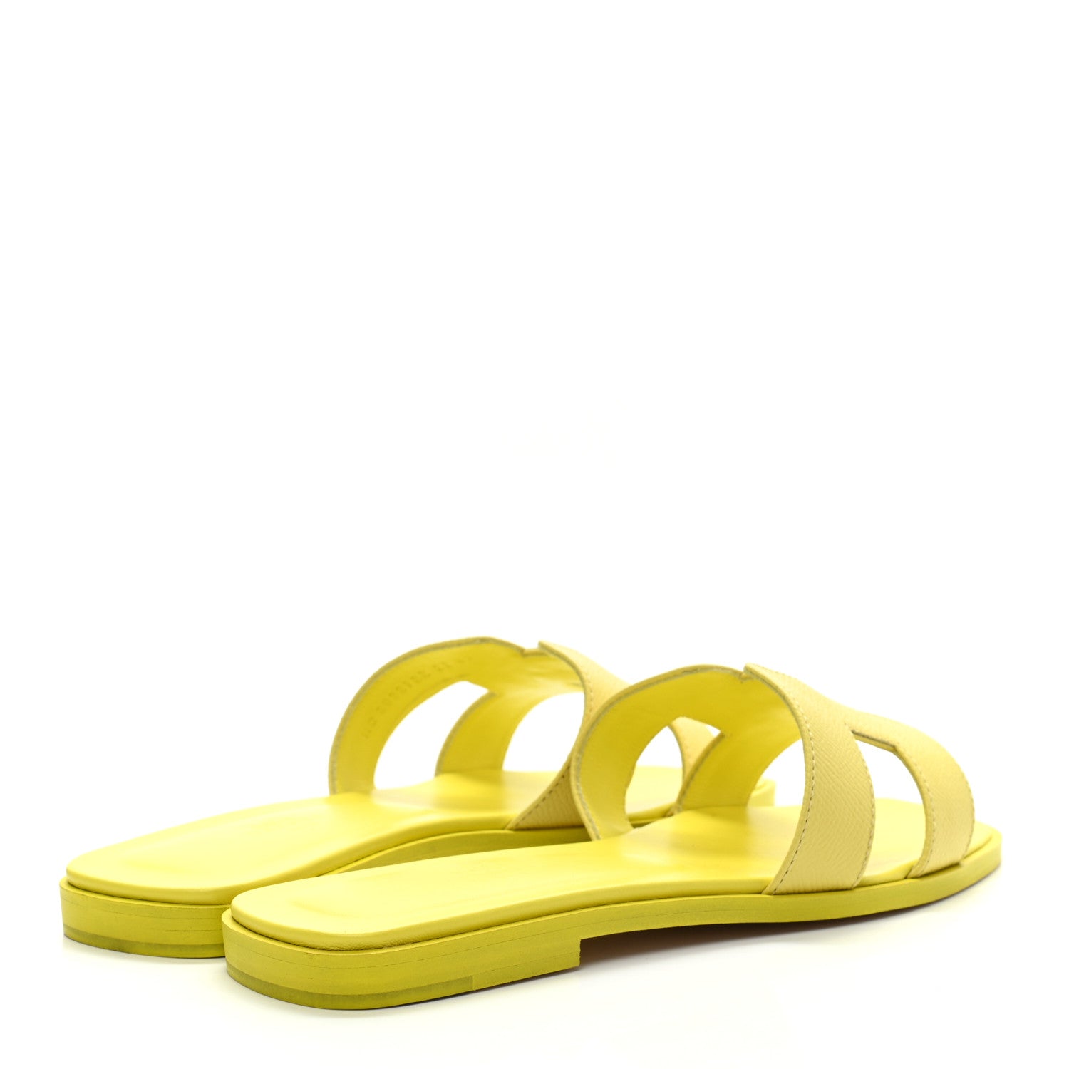 Hermes Epsom Oran Sandals 37 Jaune Pollen 4 of 10
