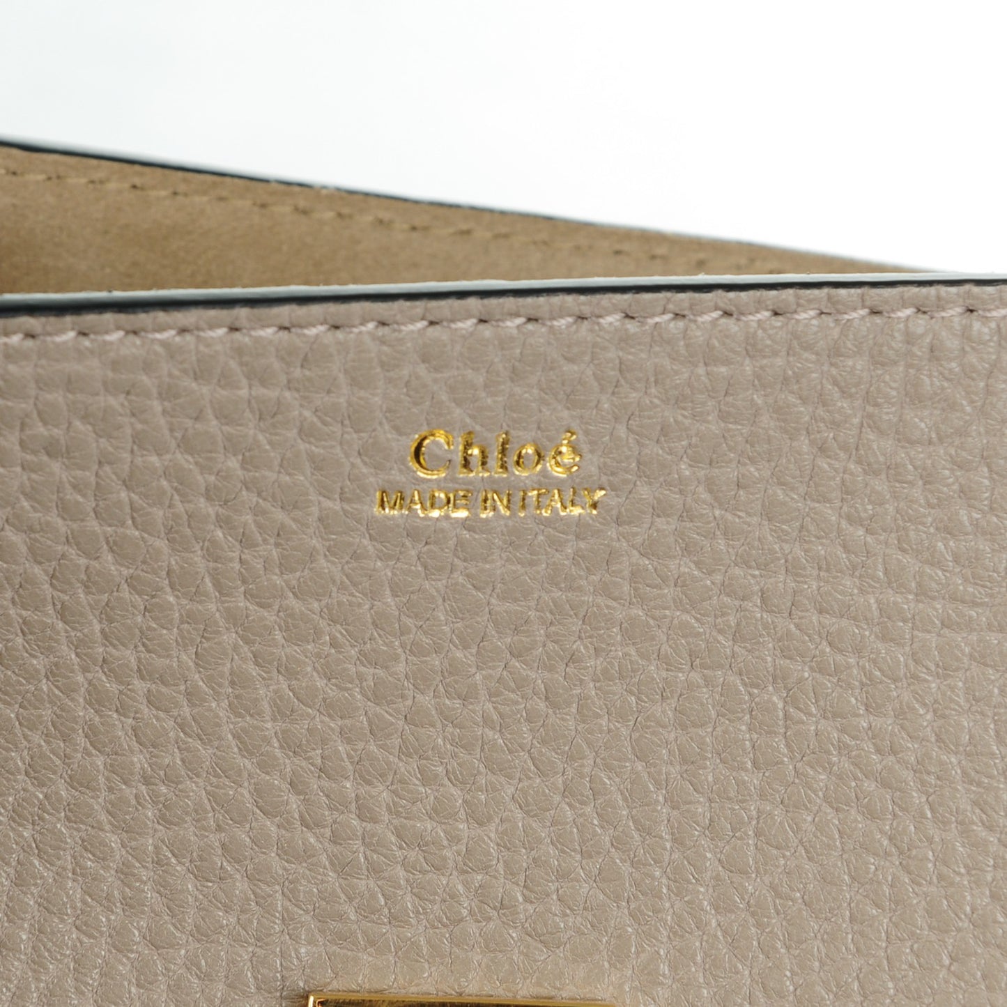 Grained Lambskin Drew Shoulder Bag Motty Grey