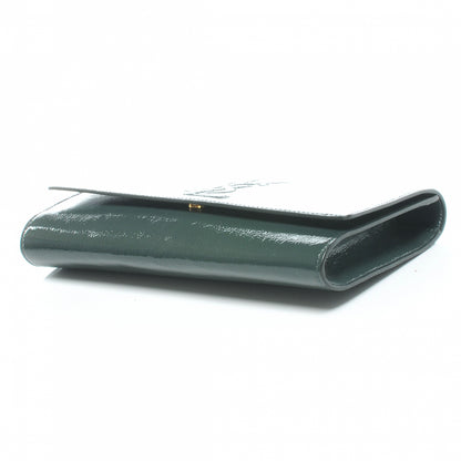 Saint Laurent Patent Large Belle de Jour Clutch Green 5 of 8