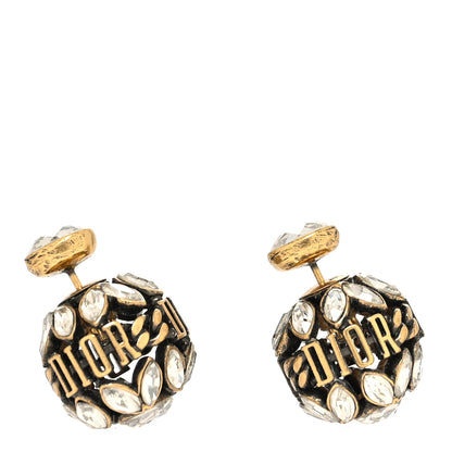 Christian Dior Crystal Dior Tribales Earrings Gold 1 of 4