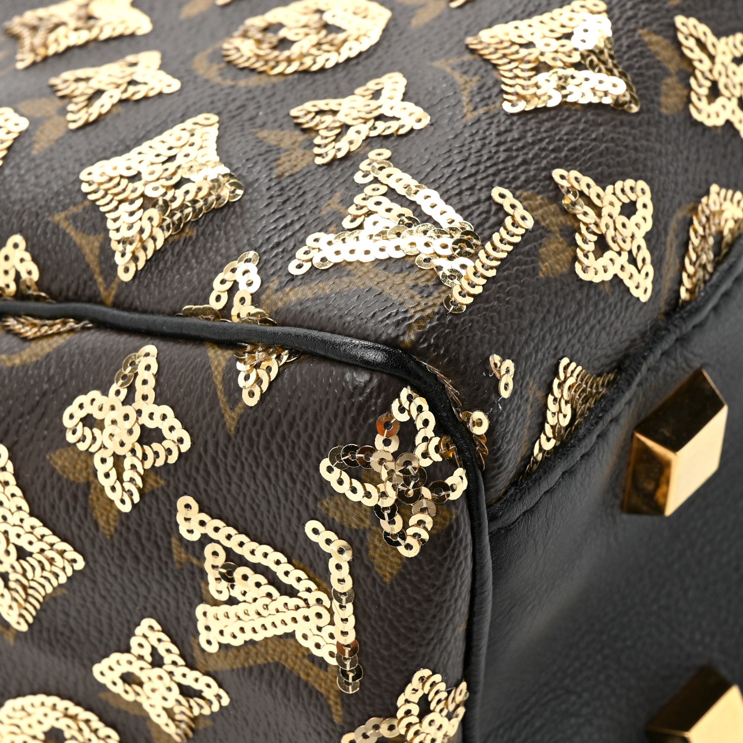 Louis Vuitton Monogram Sequins Eclipse Speedy 28 Gold 11 of 13