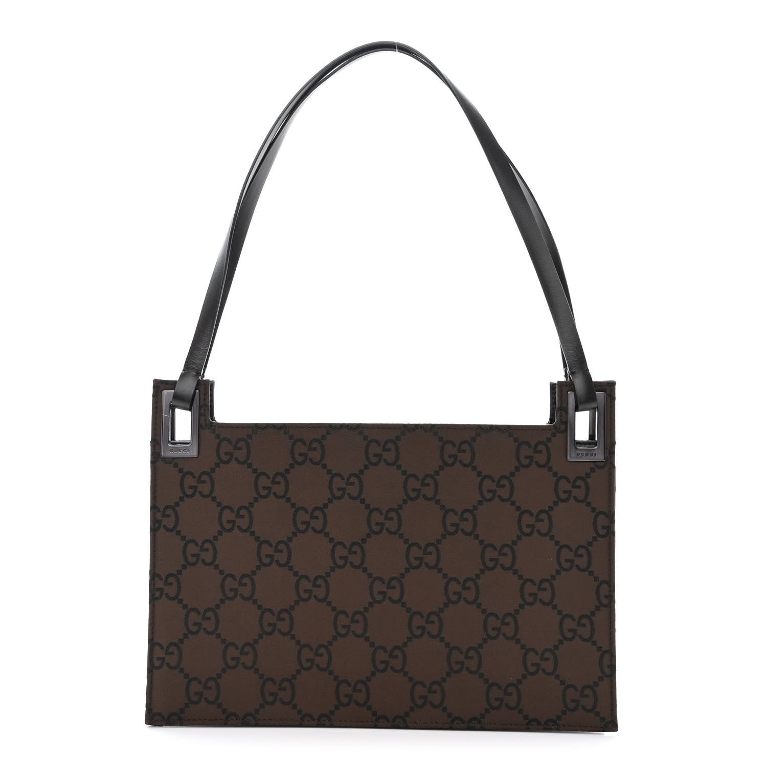 Gucci Nylon Monogram Flat Shoulder Bag Brown 1 of 10