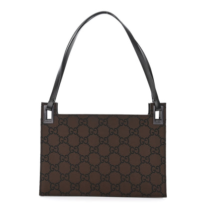 Gucci Nylon Monogram Flat Shoulder Bag Brown 1 of 10